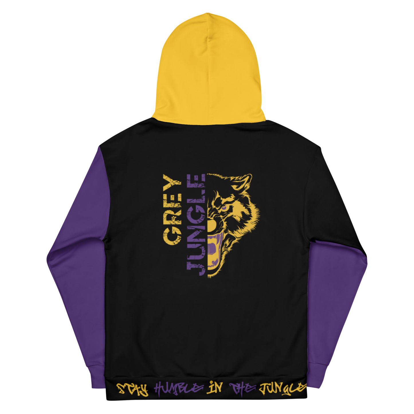 Grey Jungle Hoodie | Purple and Gold - Hoodie
