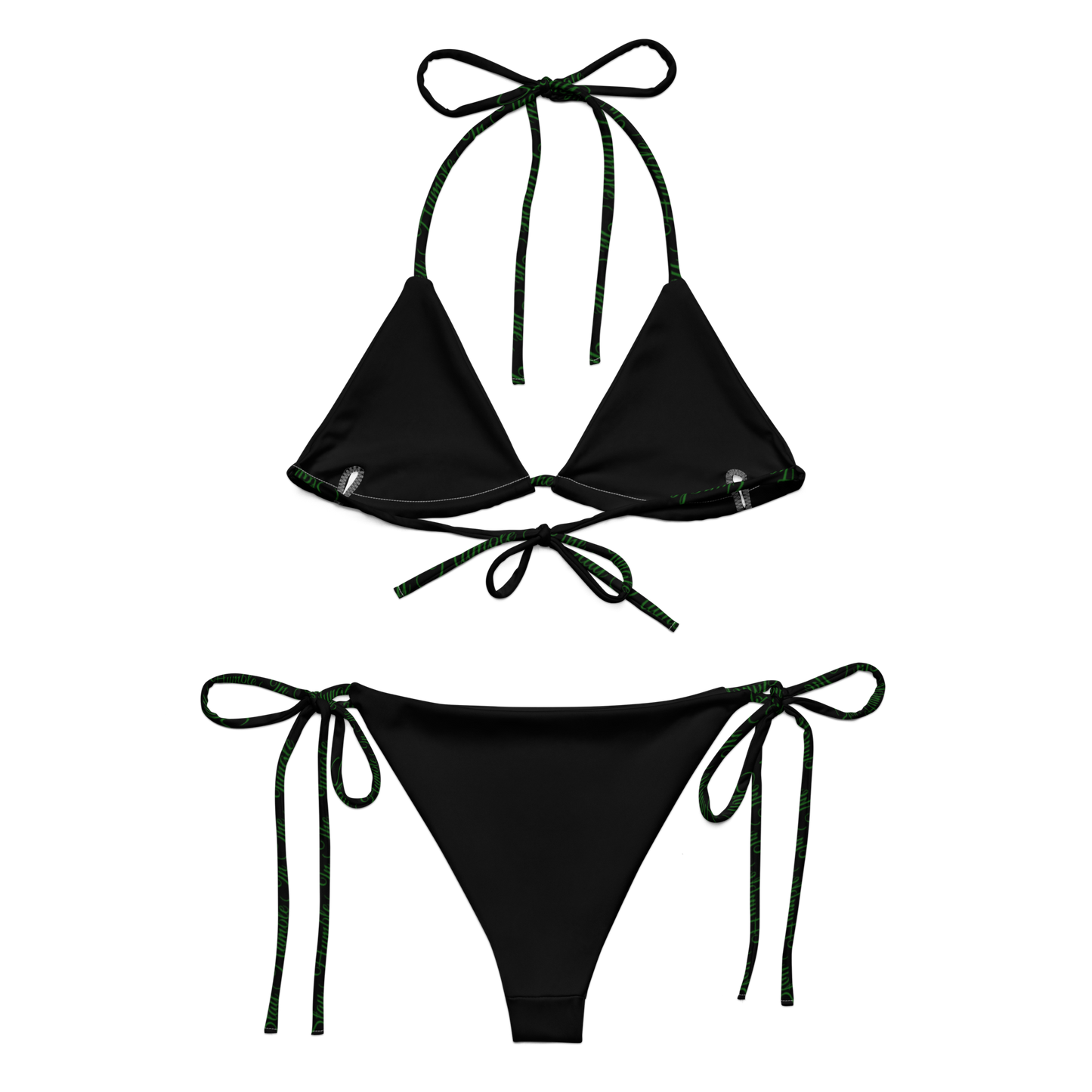 Bikini | String | Black | Green & Gold Collection