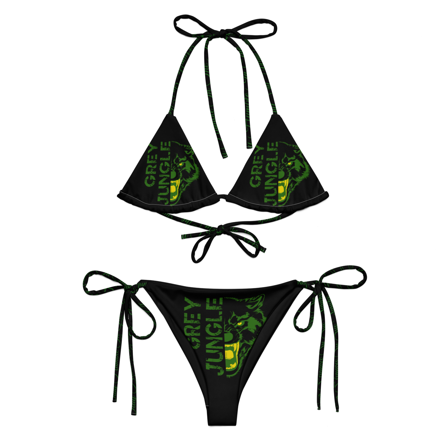 Bikini | String | Black | Green & Gold Collection