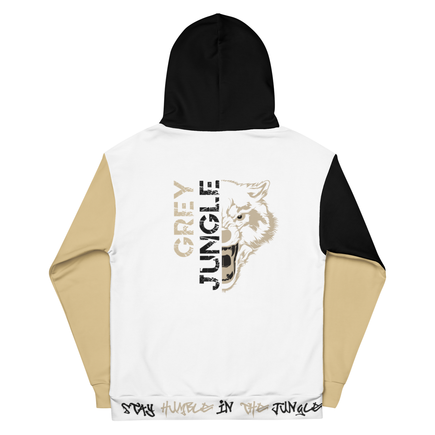 Grey Jungle Hoodie | Old Gold & Black - Hoodie