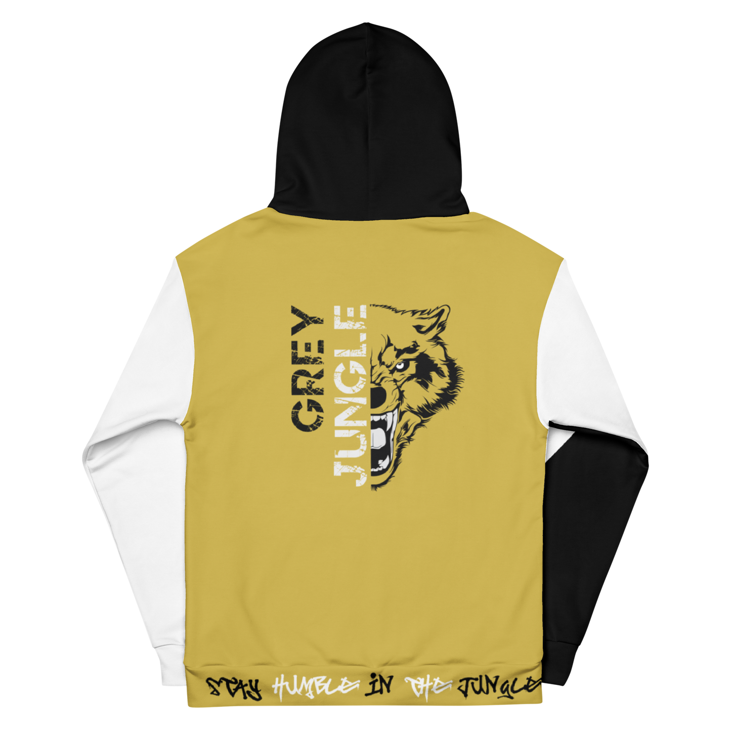 Grey Jungle Hoodie | Black and Gold - Hoodie