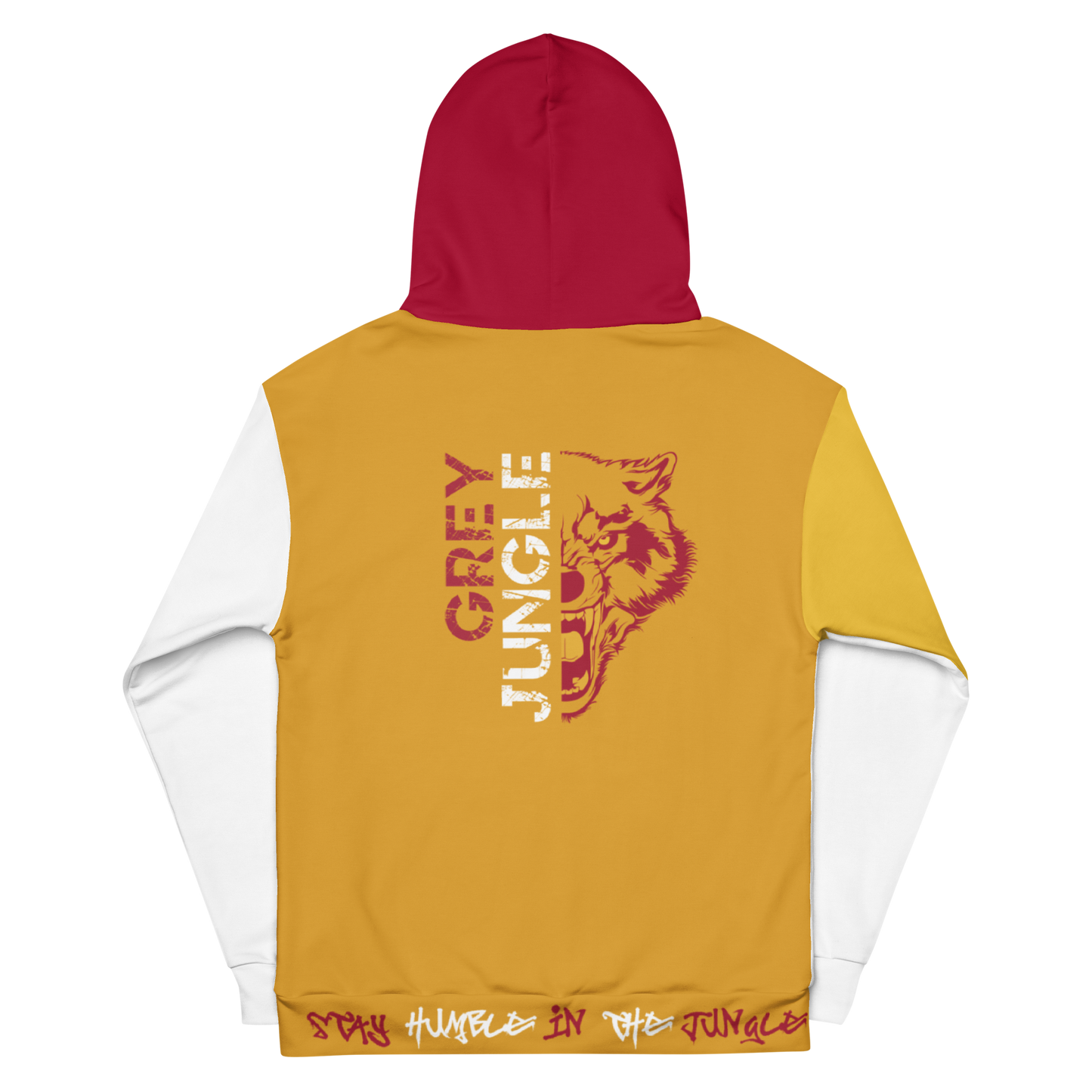 Grey Jungle Hoodie | Crimson and Gold - Hoodie