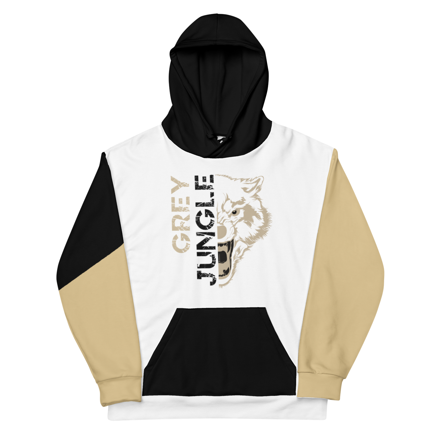 Grey Jungle Hoodie | Old Gold & Black - Hoodie