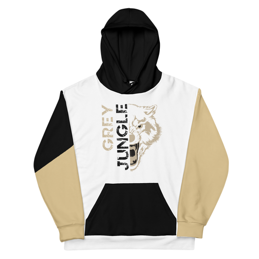 Grey Jungle Hoodie | Old Gold & Black - Hoodie