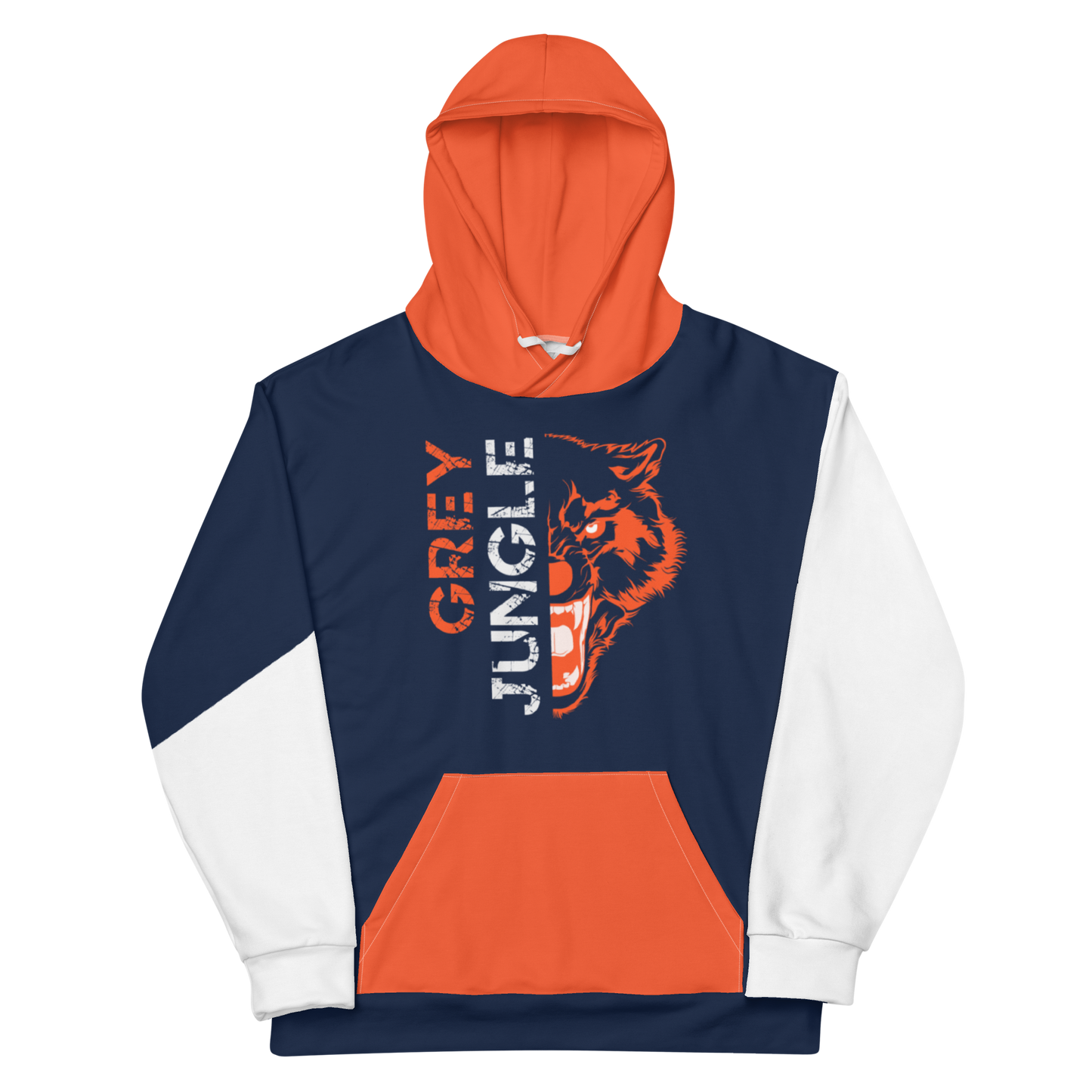 Grey Jungle Hoodie | Blue and Orange - Hoodie