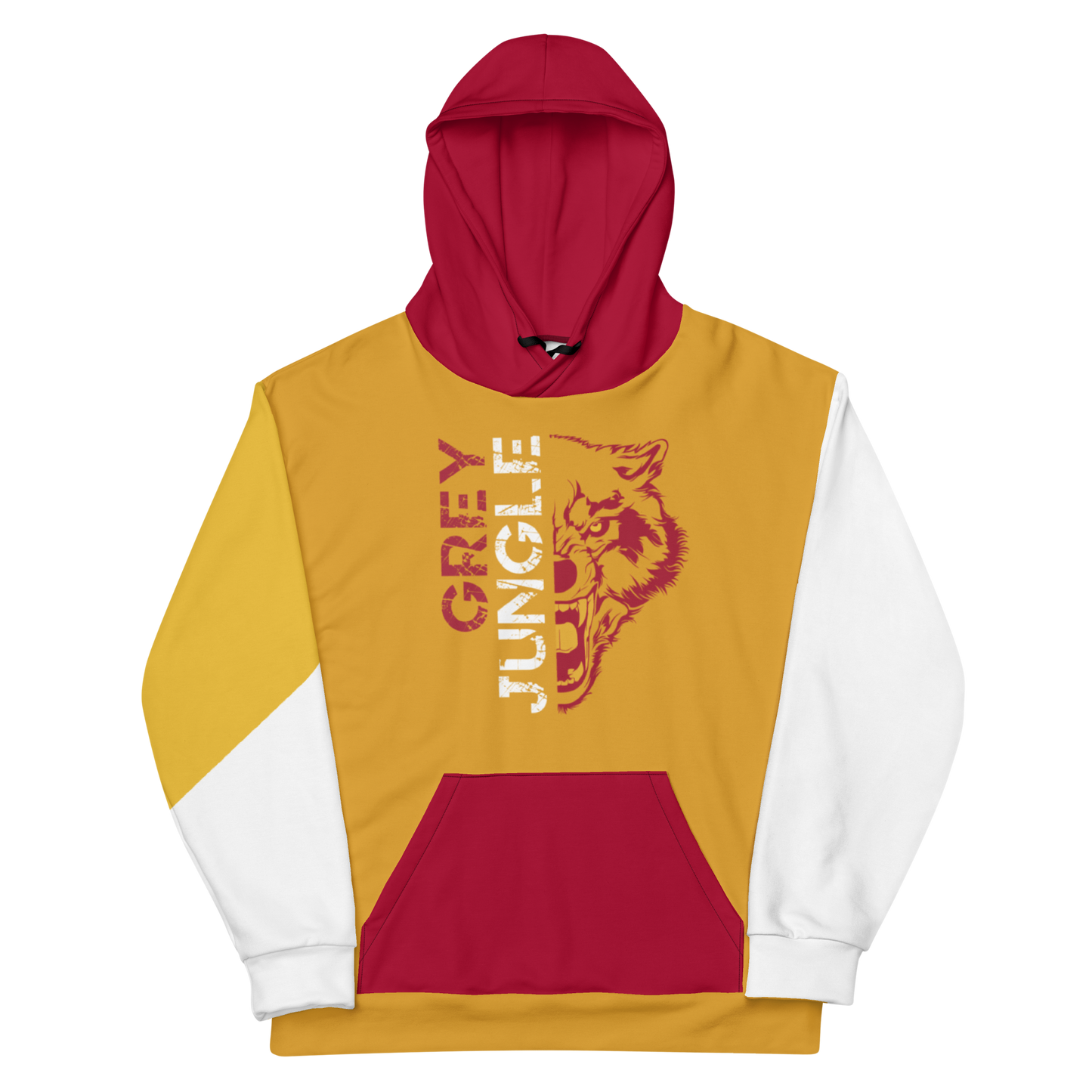 Grey Jungle Hoodie | Crimson and Gold - Hoodie