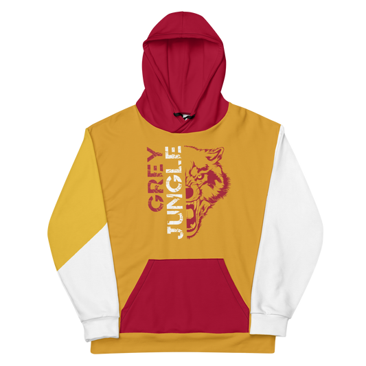 Grey Jungle Hoodie | Crimson and Gold - Hoodie