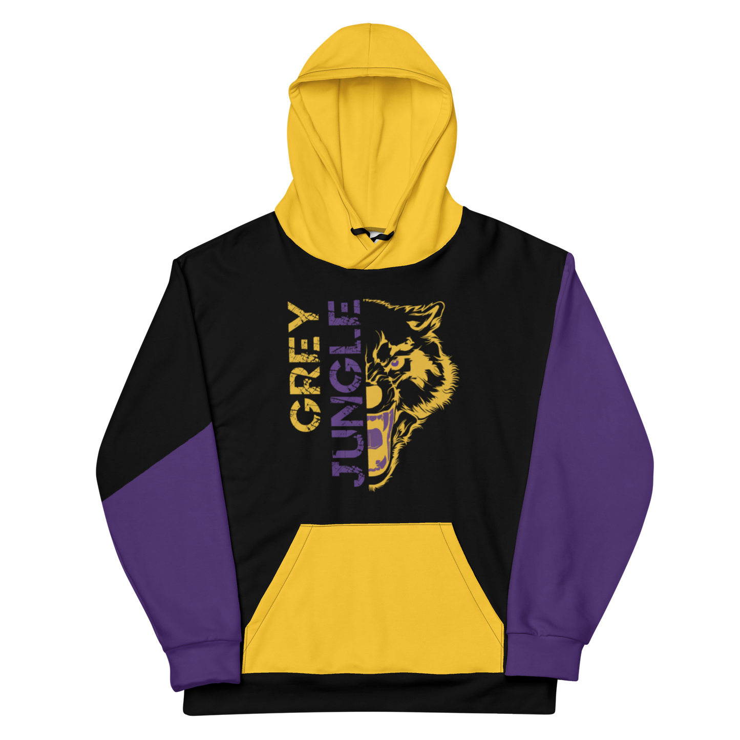 Grey Jungle Hoodie | Purple and Gold - Hoodie