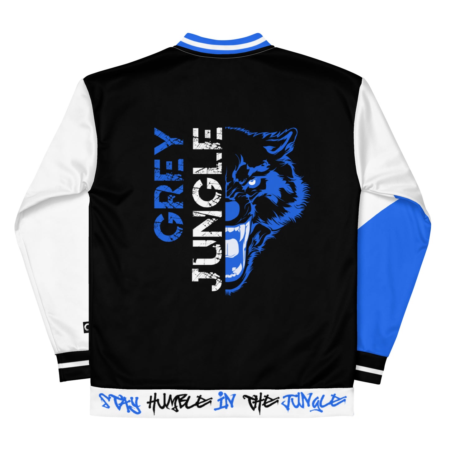 Unisex Bomber Jacket | Blue, Black & White | 1 Royal Blues Collection