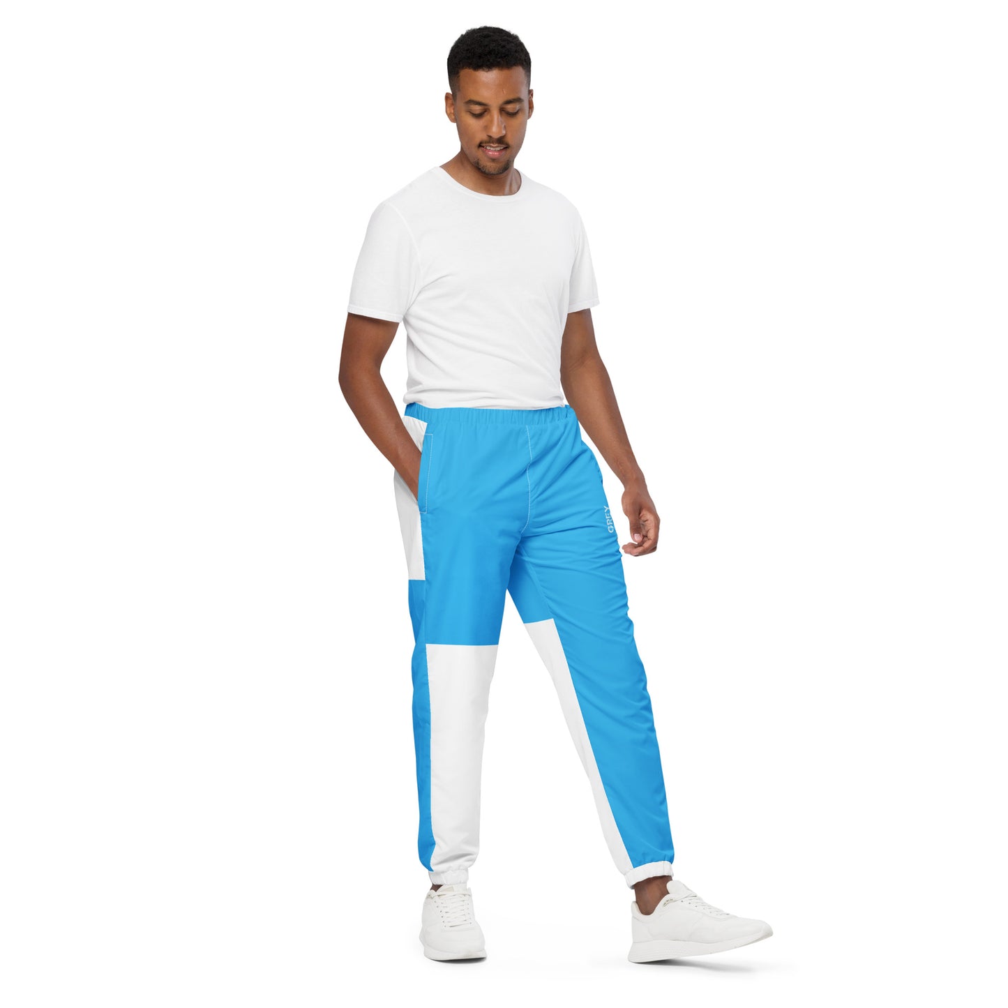 Retro Powder Blue Unisex Track Pants