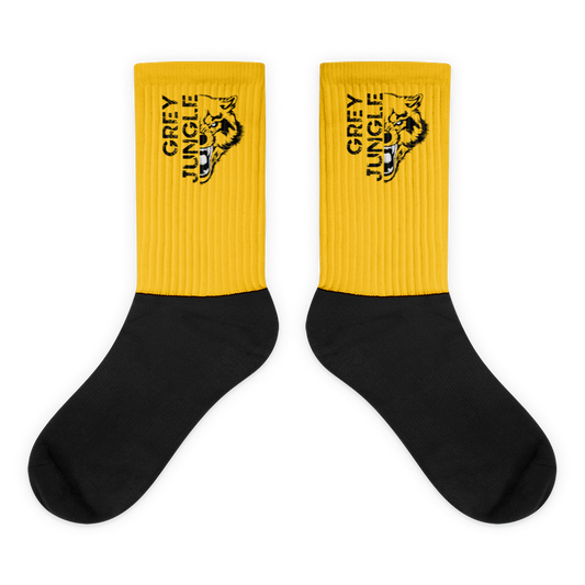 Limited Edition | Grey Jungle Socks | Black & Yellow