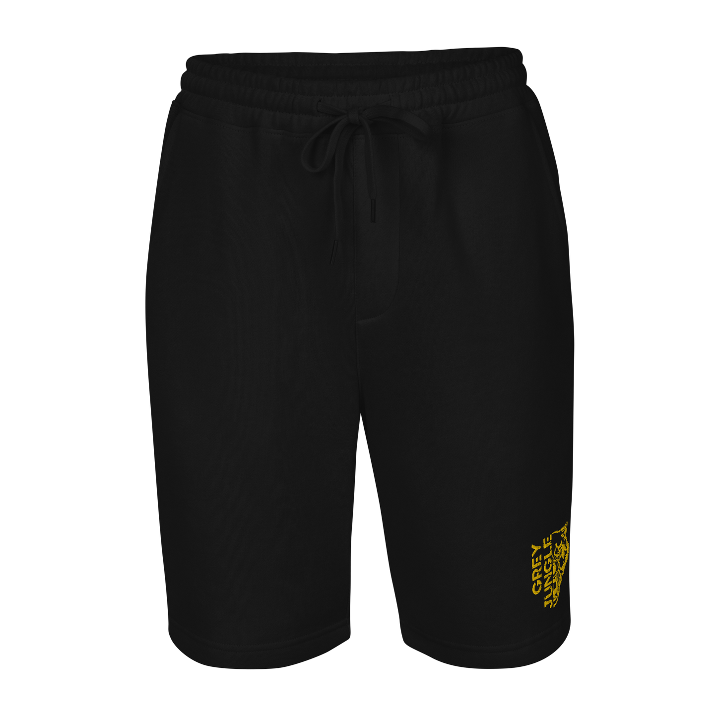 Shorts | Fleece | Black | Yellow Embroidery