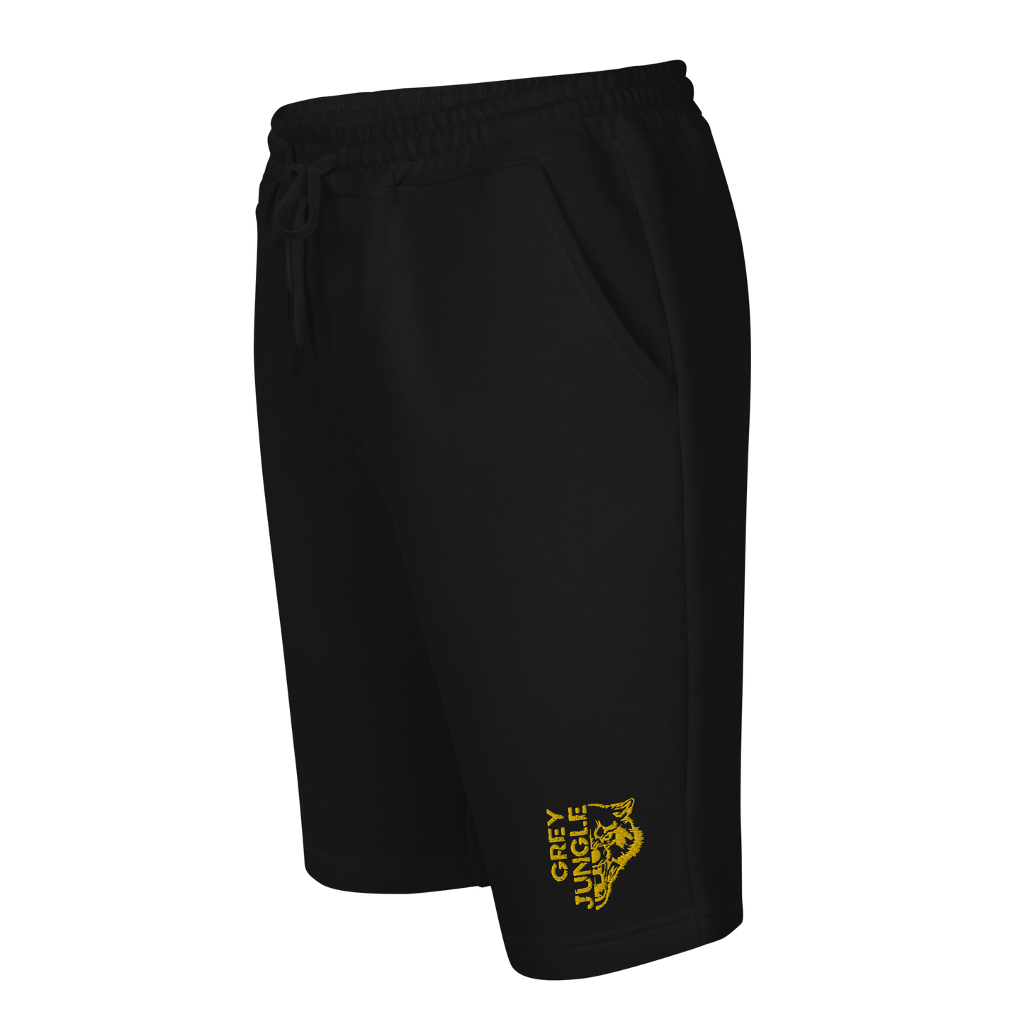 Shorts | Fleece | Black | Yellow Embroidery