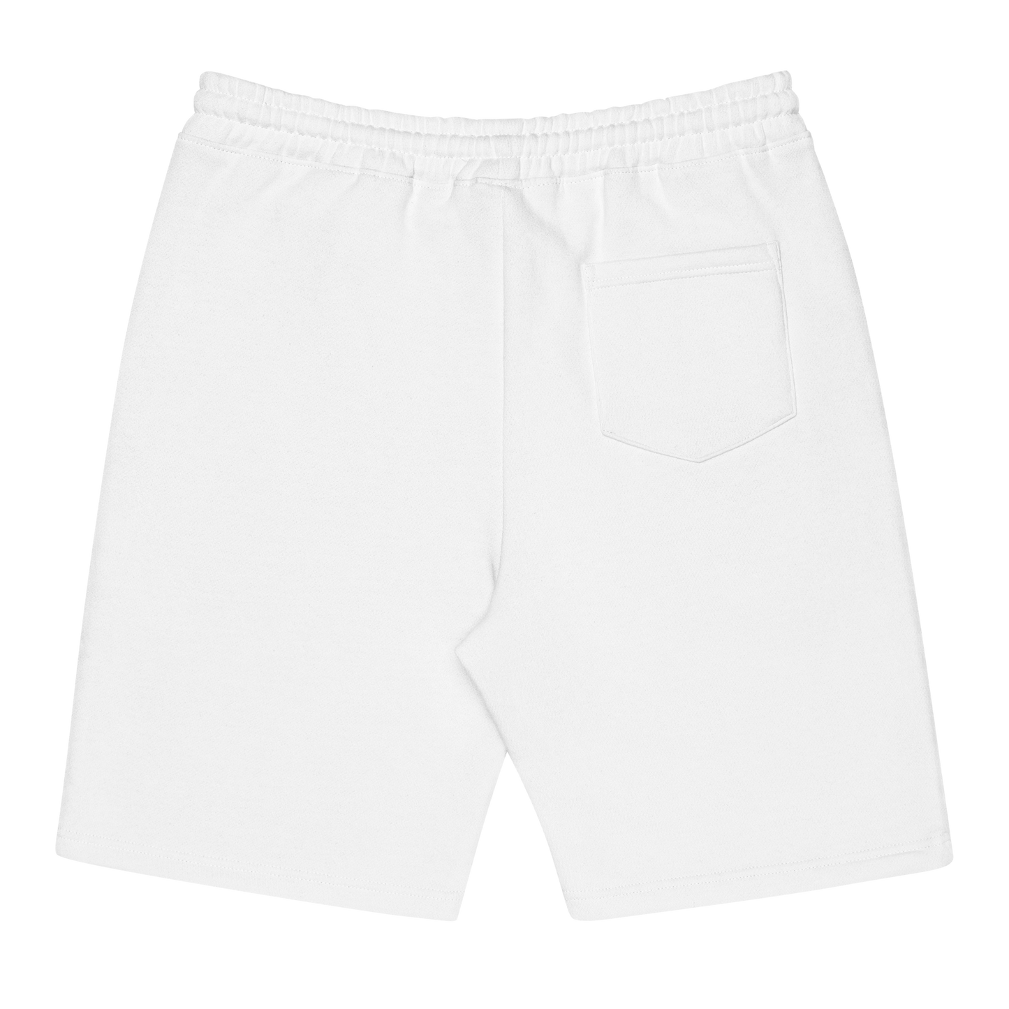 Shorts | Fleece | White & Grey | Black & White Embroidery