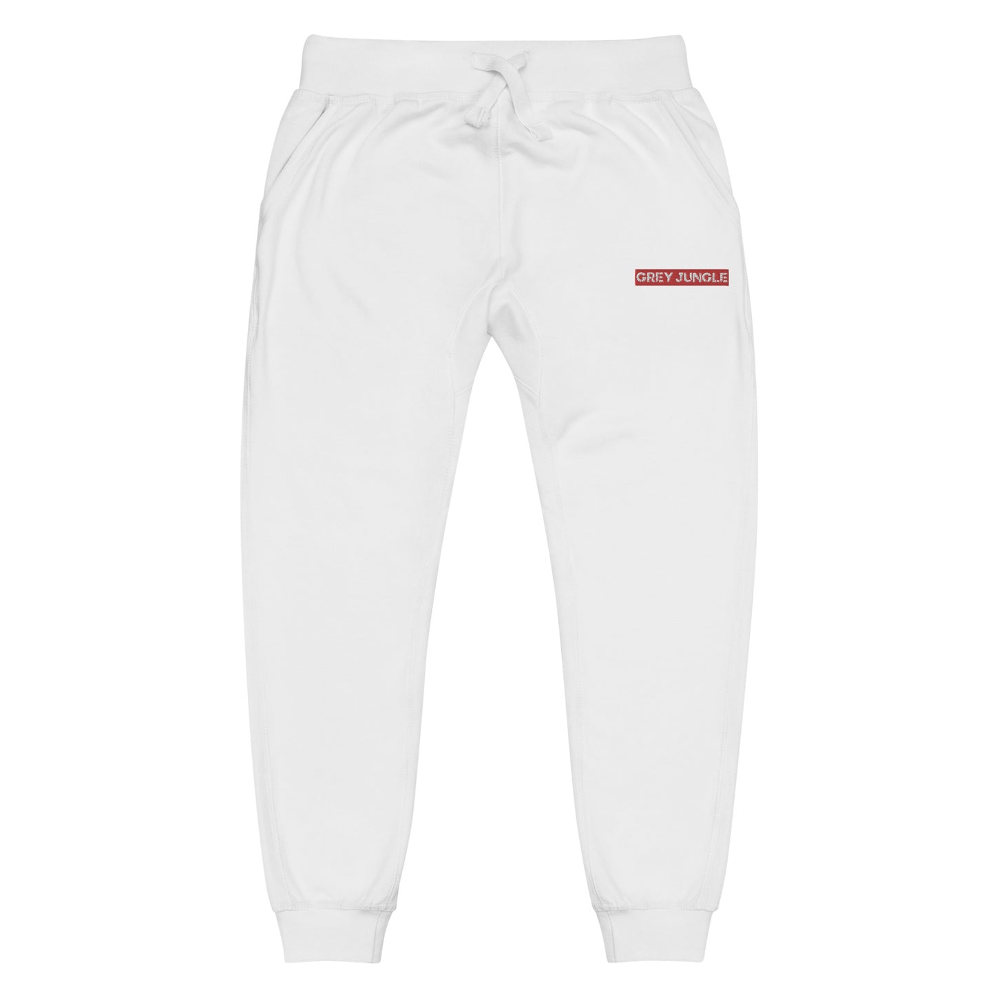 Sweatpants | White & Red | Cherry 12s Collection | Embroidered