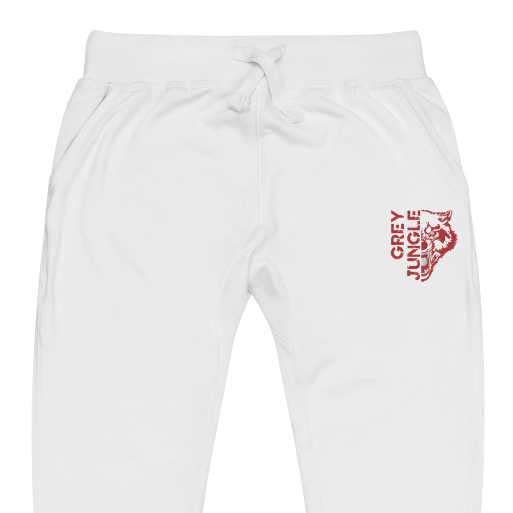 Sweatpants | Red & White | Cherry 12s Collection | Embroidered