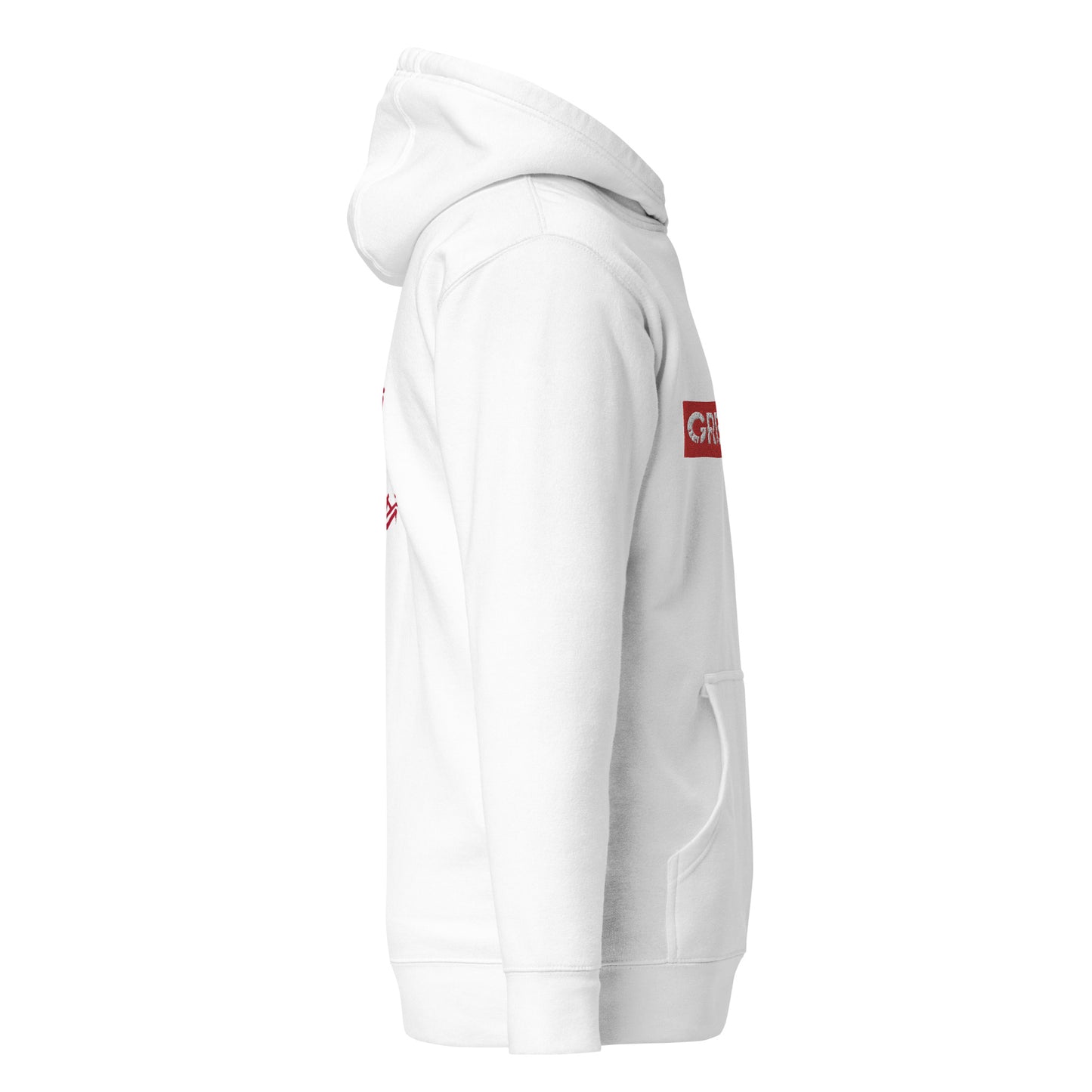 Hoodie | Red & White | Embroidered | Cherry 12s Collection