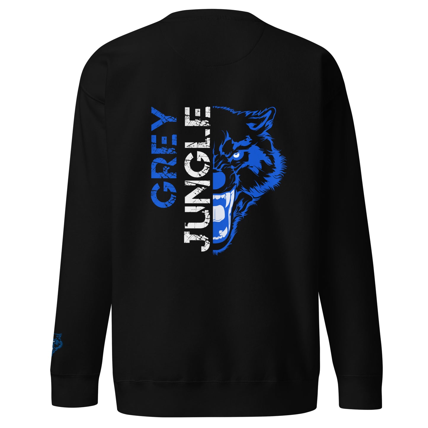 Unisex Premium Crew Neck Sweatshirt | Blue, Black & White | 1 Royal Blues Collection