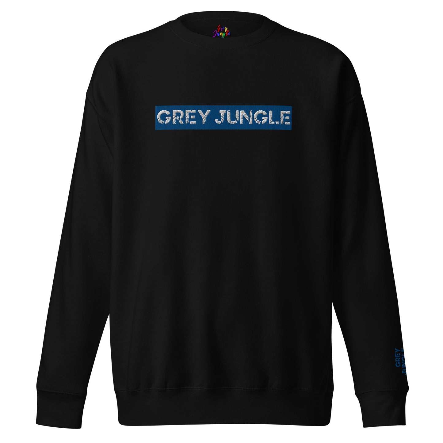 Unisex Premium Crew Neck Sweatshirt | Blue, Black & White | 1 Royal Blues Collection