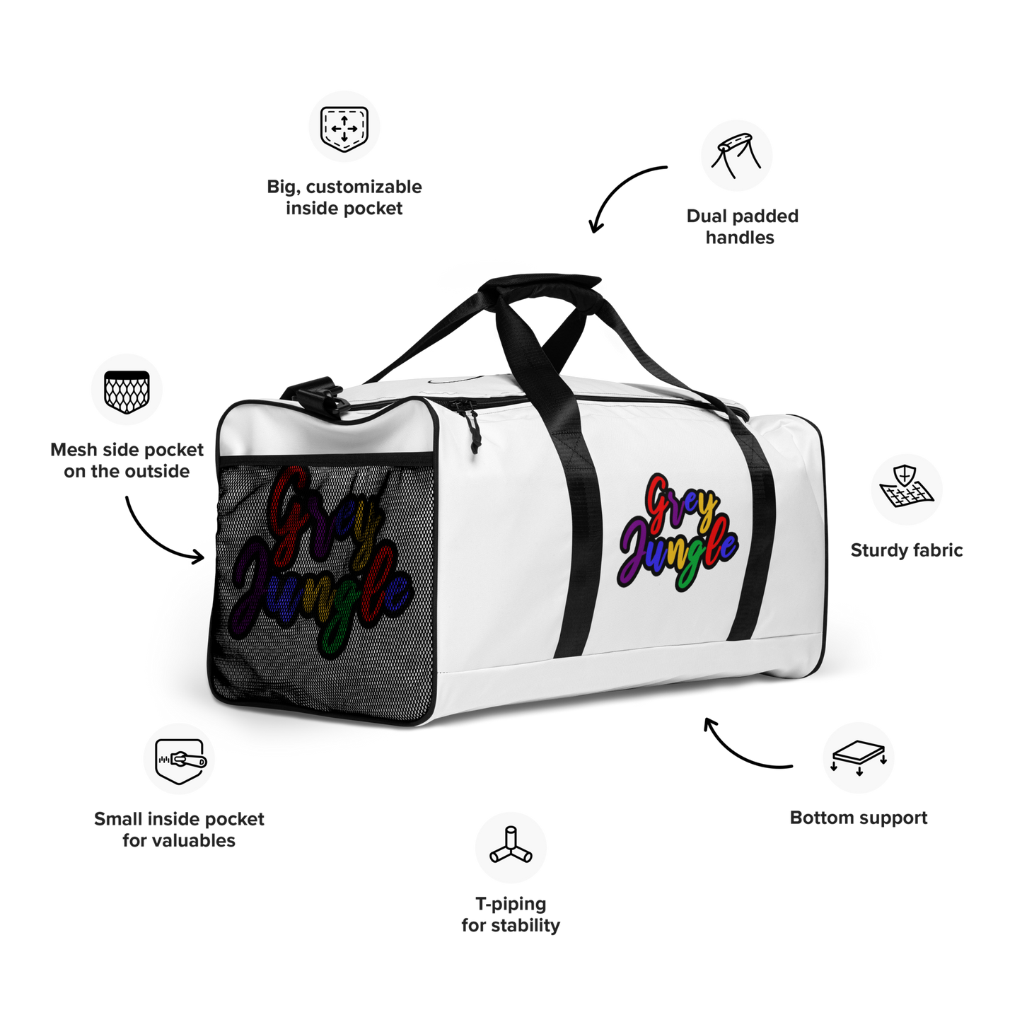 Duffle Bag | Multi-color Logo