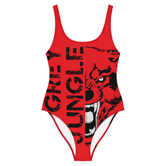 Swimsuit One-Piece | Logo Only | Red