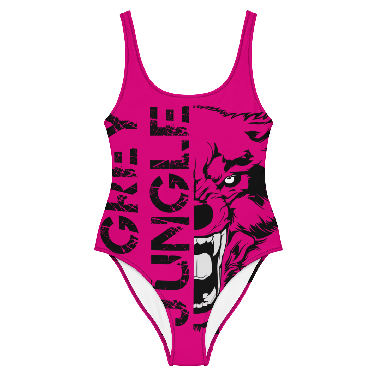 Swimsuit One-Piece | Logo Only | Hot Pink