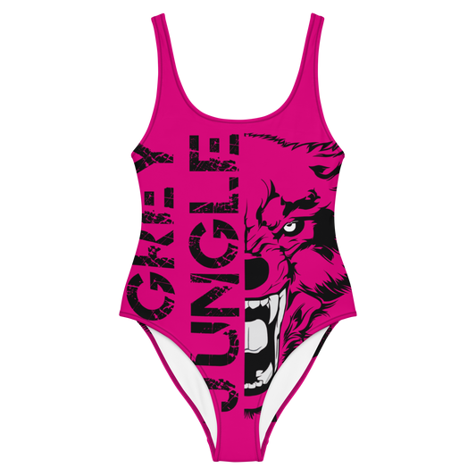 Swimsuit One-Piece | Logo Only | Hot Pink