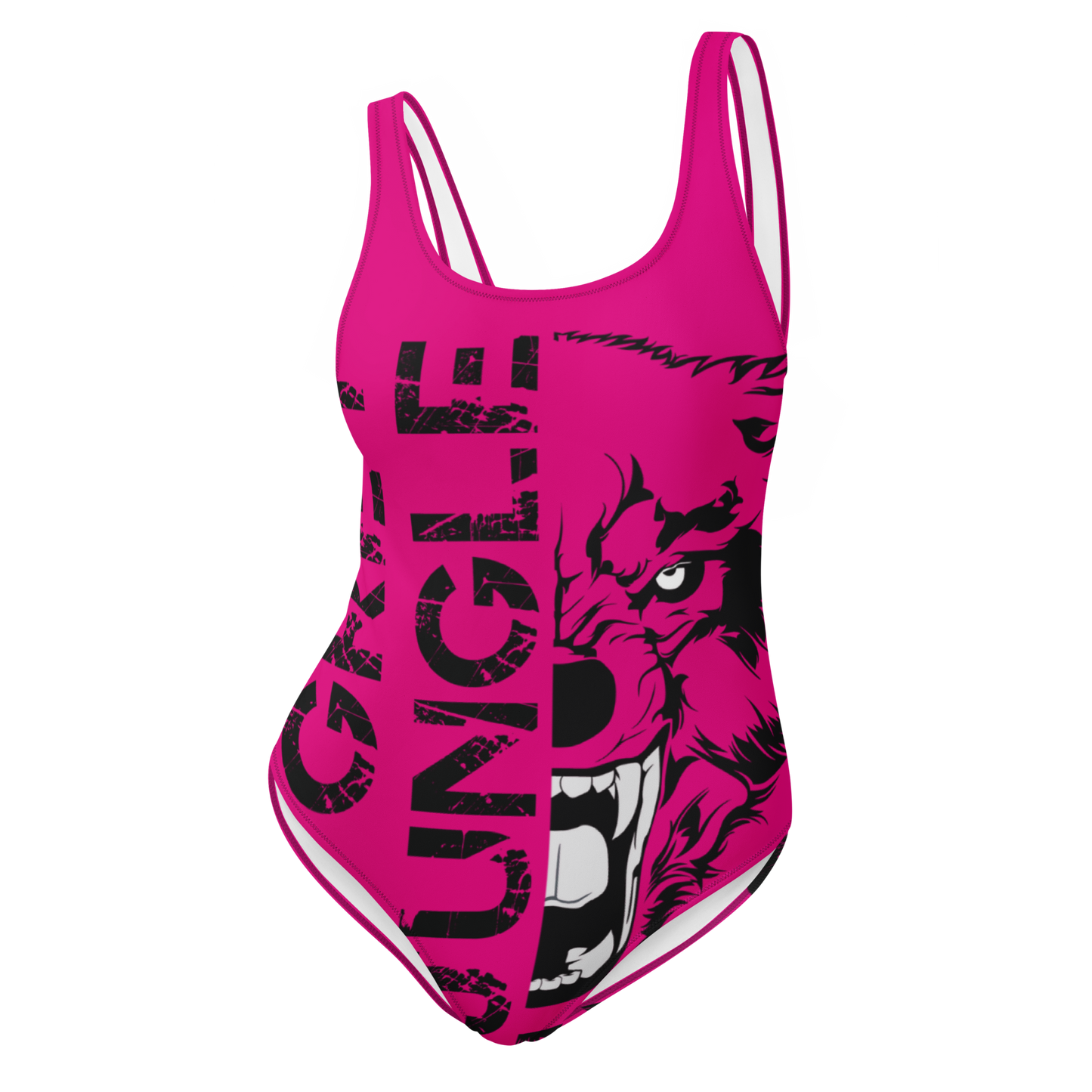 Swimsuit One-Piece | Logo Only | Hot Pink