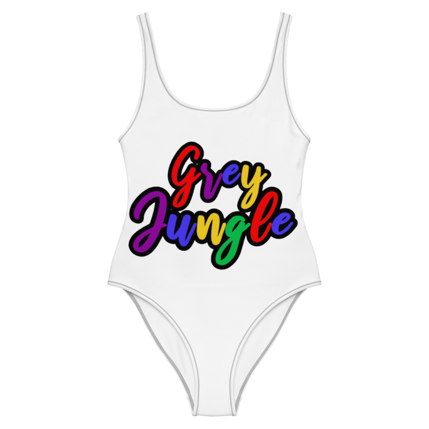 Swimsuit One-Piece | Word Logo Only | White