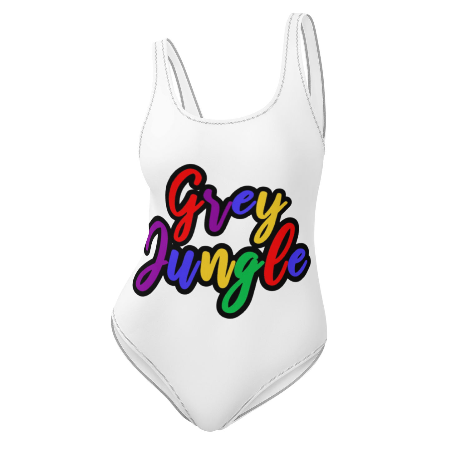 Swimsuit One-Piece | Word Logo Only | White