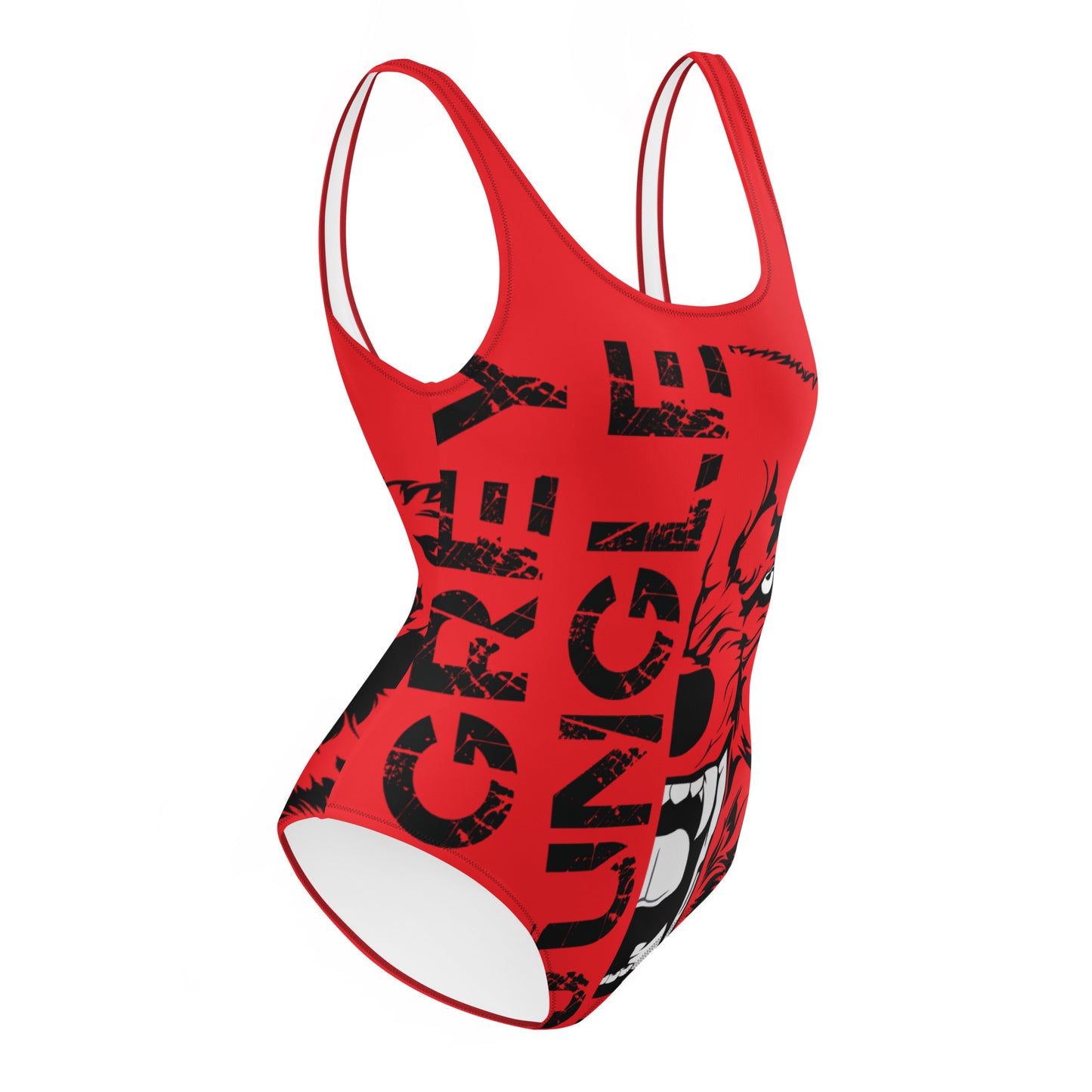 Swimsuit One-Piece | Logo Only | Red