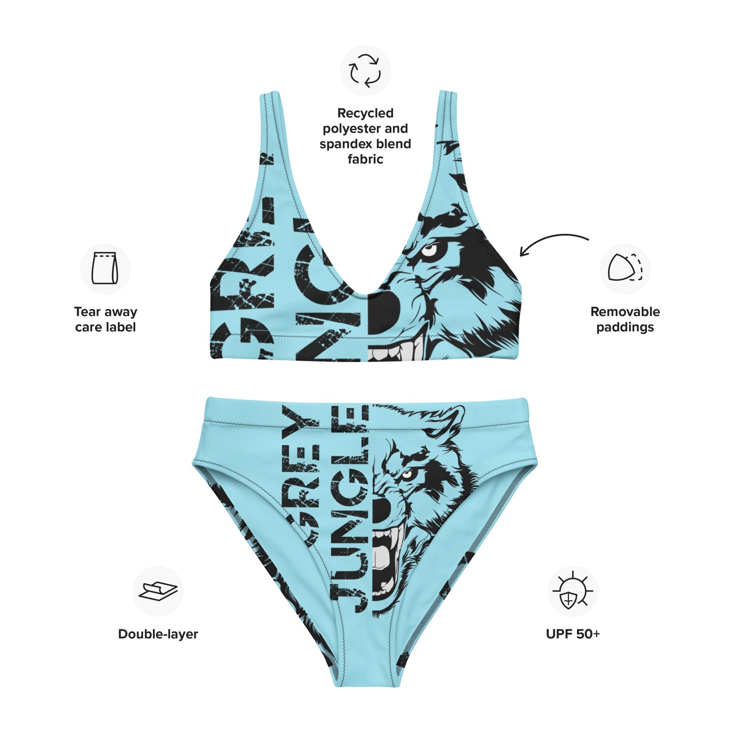 Bikini | Light Blue & Black