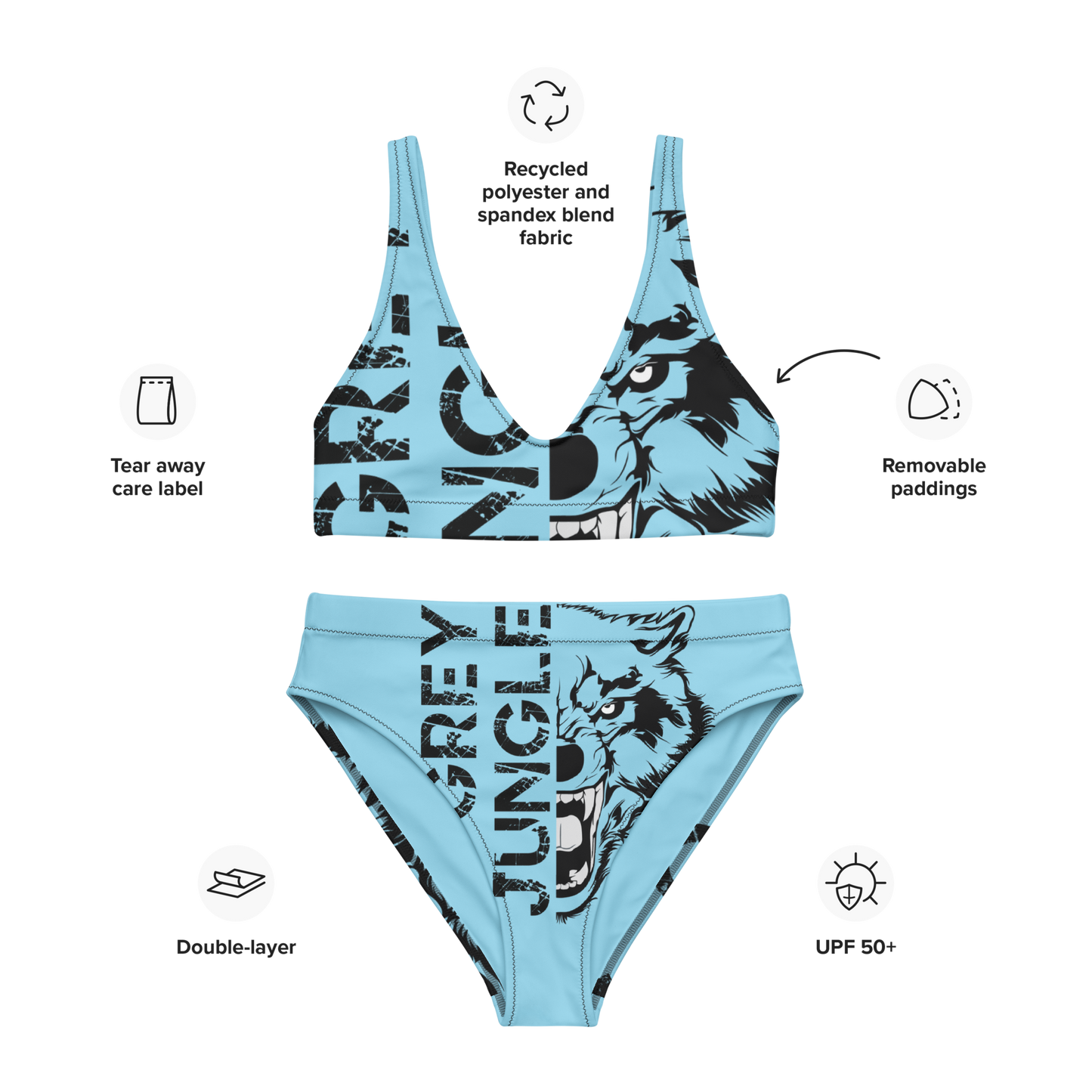 Bikini | Sky Blue & Black