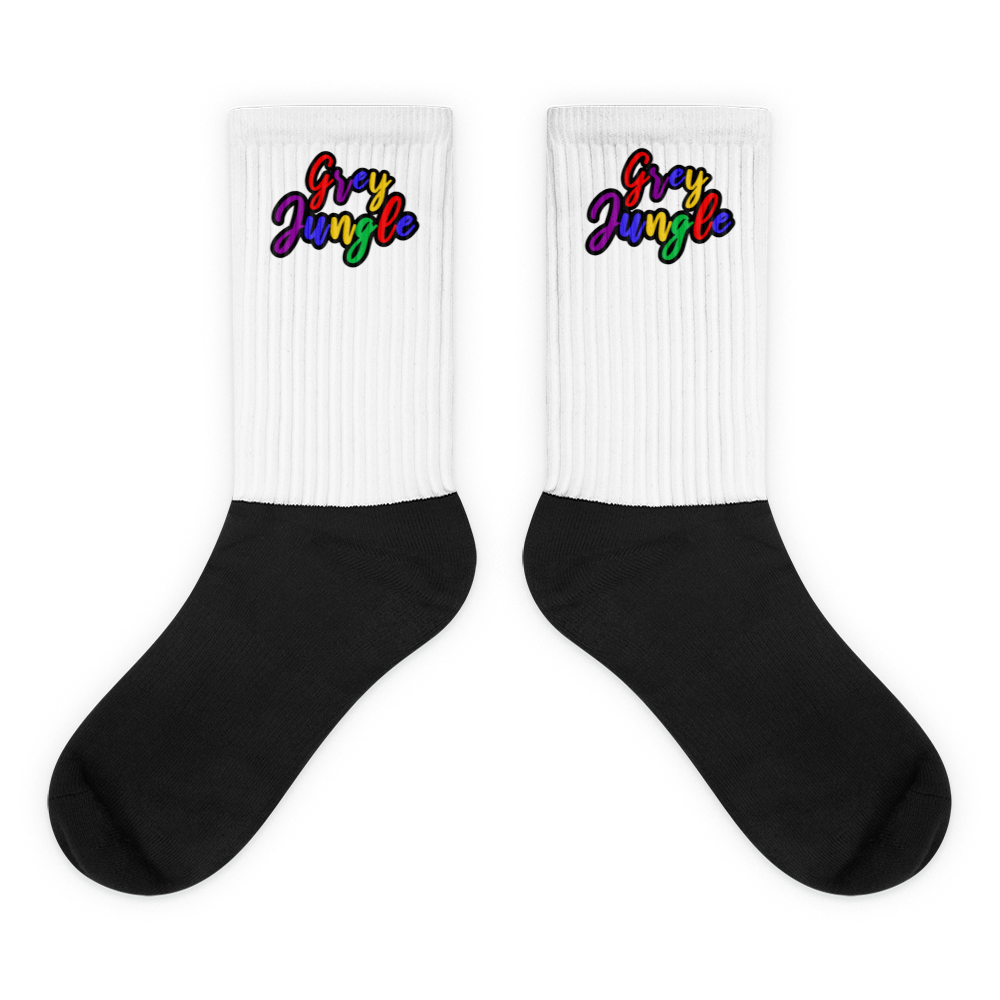 Limited Edition | Grey Jungle Socks (Words Only)