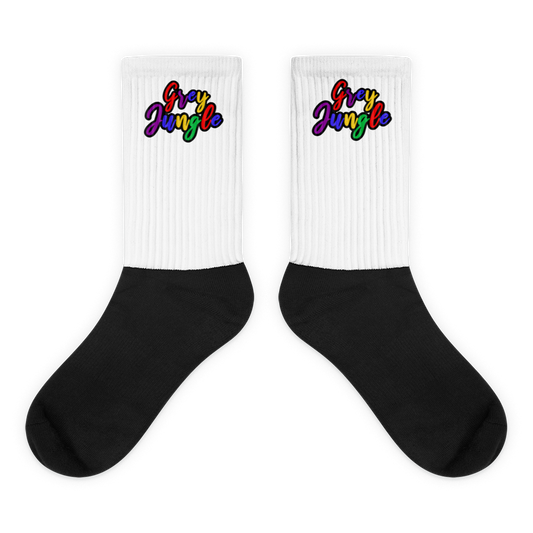 Limited Edition | Grey Jungle Socks (Words Only)