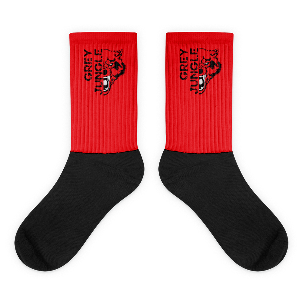 Limited Edition | Grey Jungle Socks (Red)