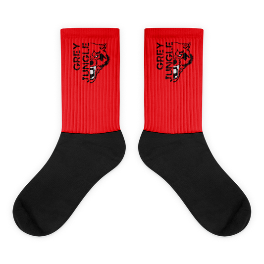 Limited Edition | Grey Jungle Socks (Red)