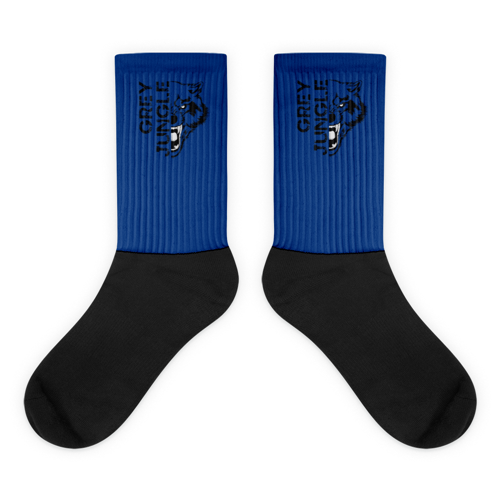 Limited Edition | Grey Jungle Socks (Blue)