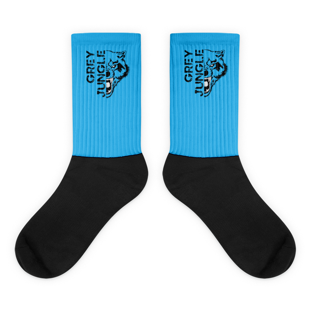 Limited Edition | Grey Jungle Socks (Sky Blue)