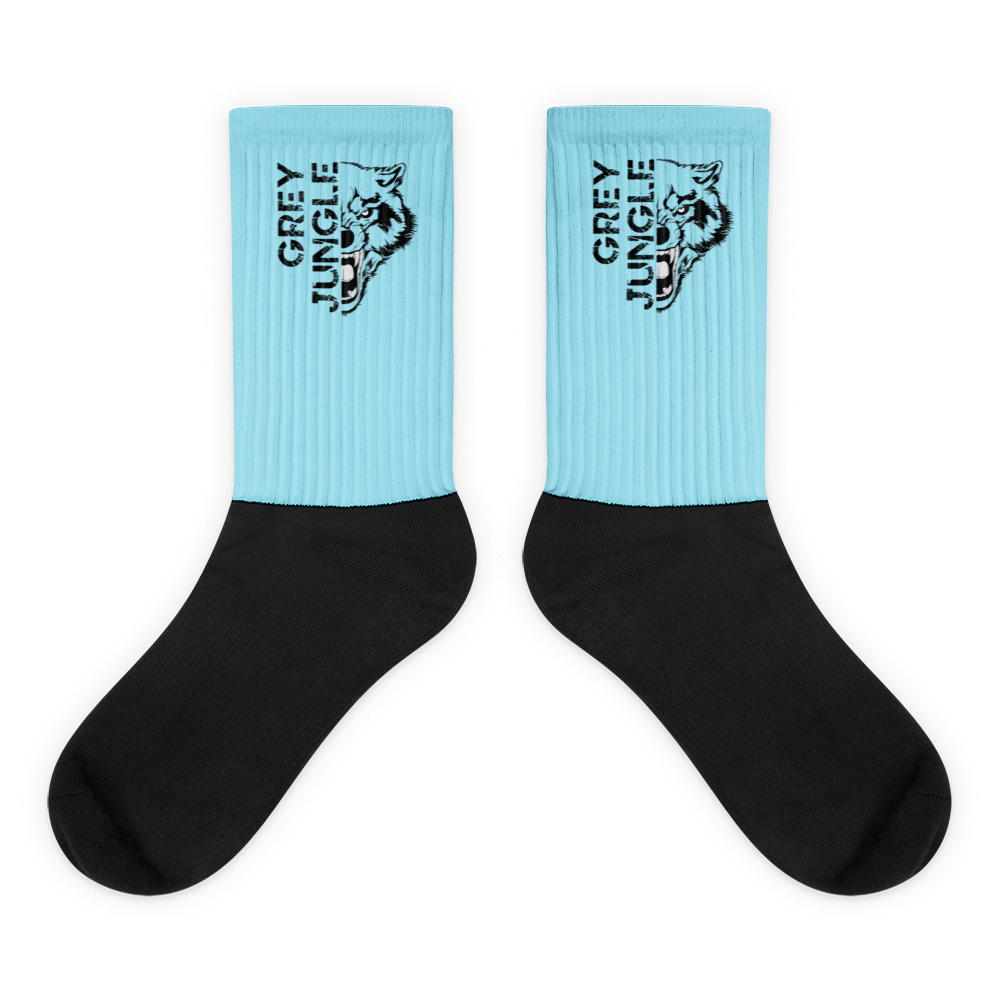 Limited Edition | Grey Jungle Socks (Light Blue)