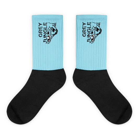 Limited Edition | Grey Jungle Socks (Light Blue)