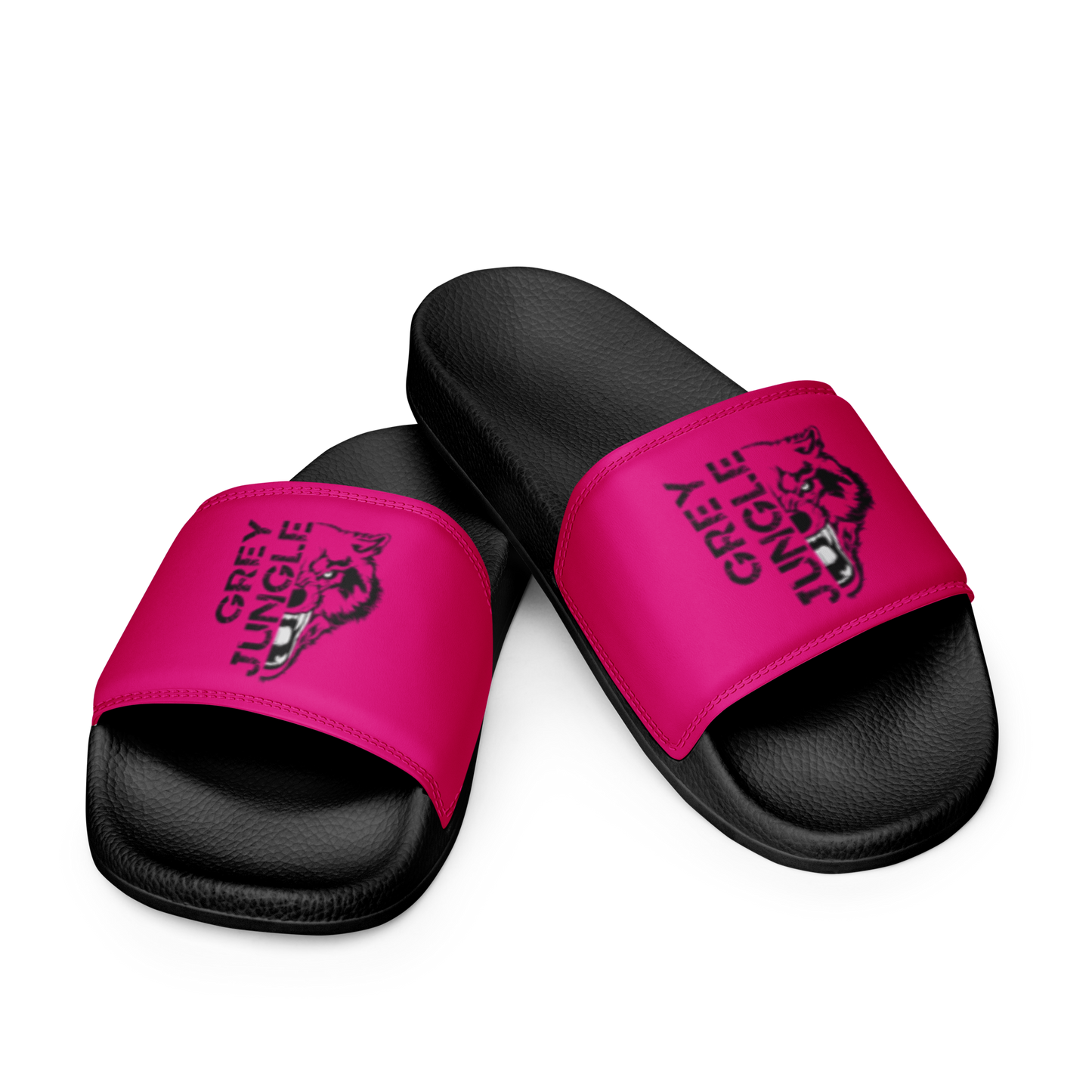 Slides | Logo Only | Hot Pink & Black