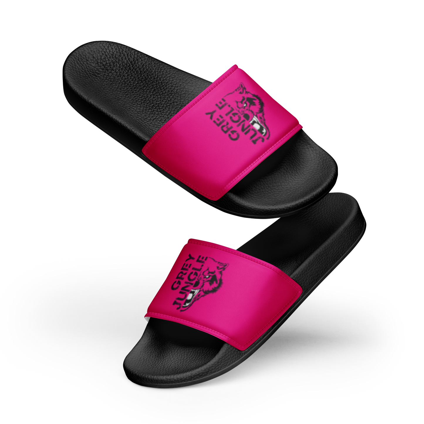 Slides | Logo Only | Hot Pink & Black