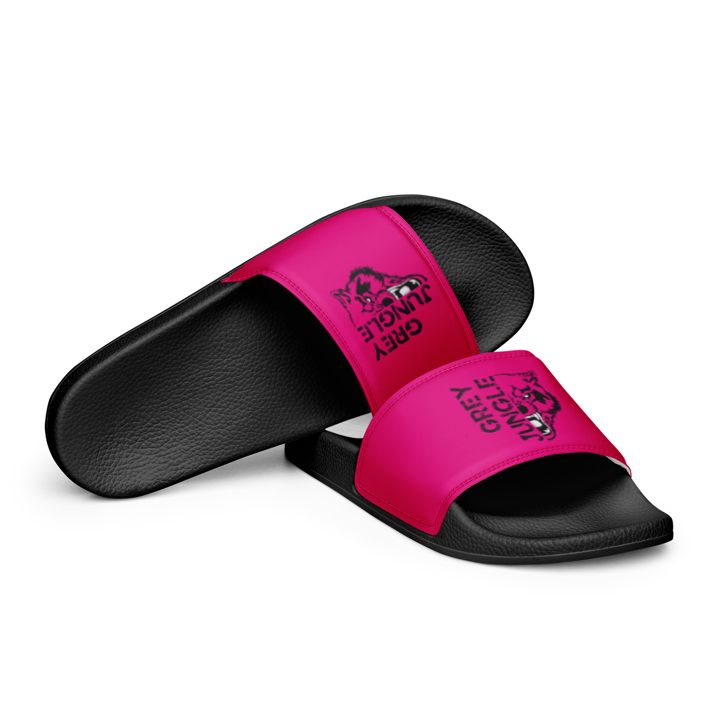 Slides | Logo Only | Hot Pink & Black