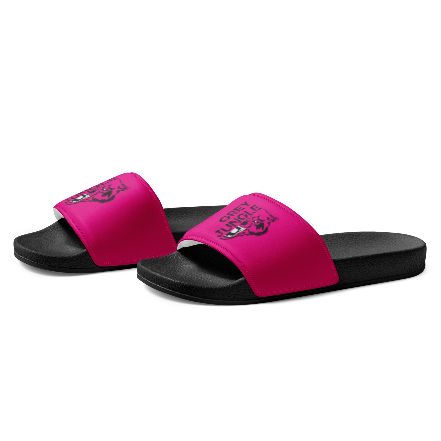 Slides | Logo Only | Hot Pink & Black