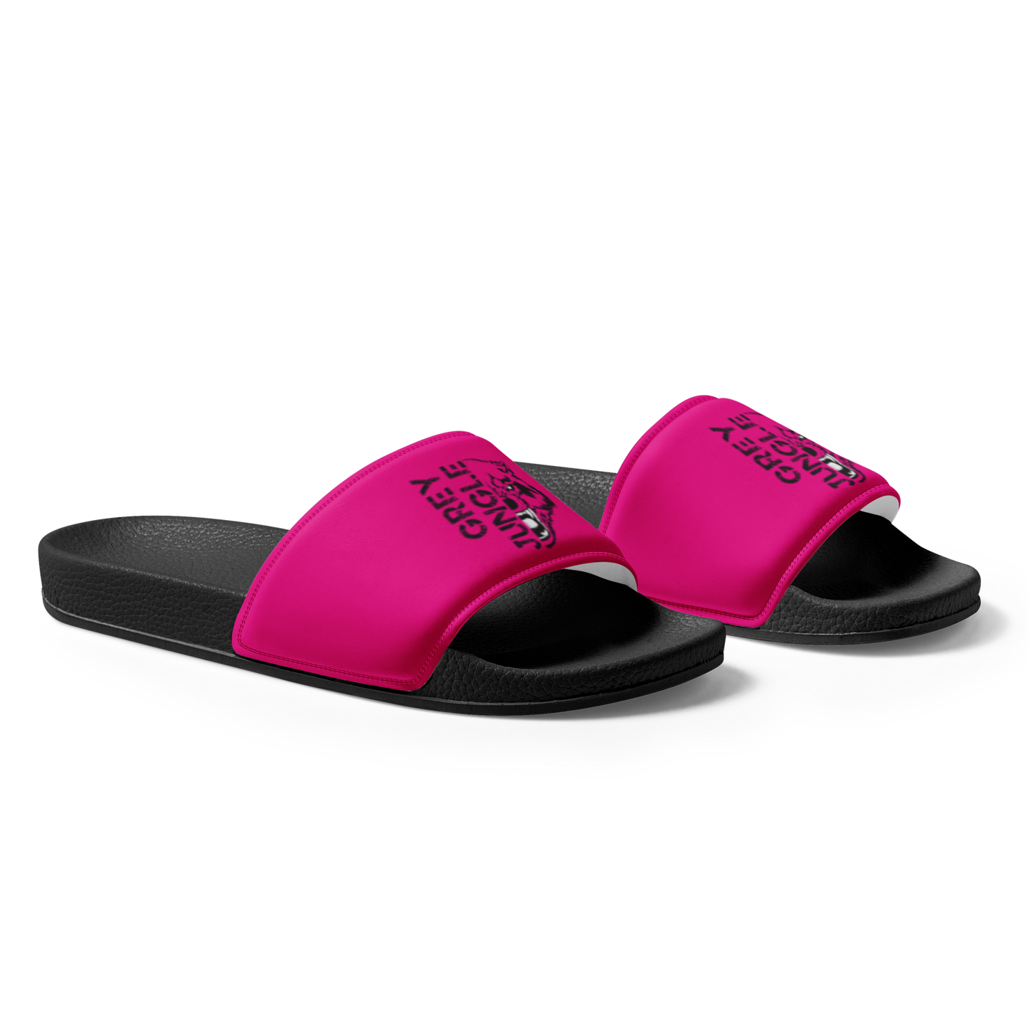 Slides | Logo Only | Hot Pink & Black