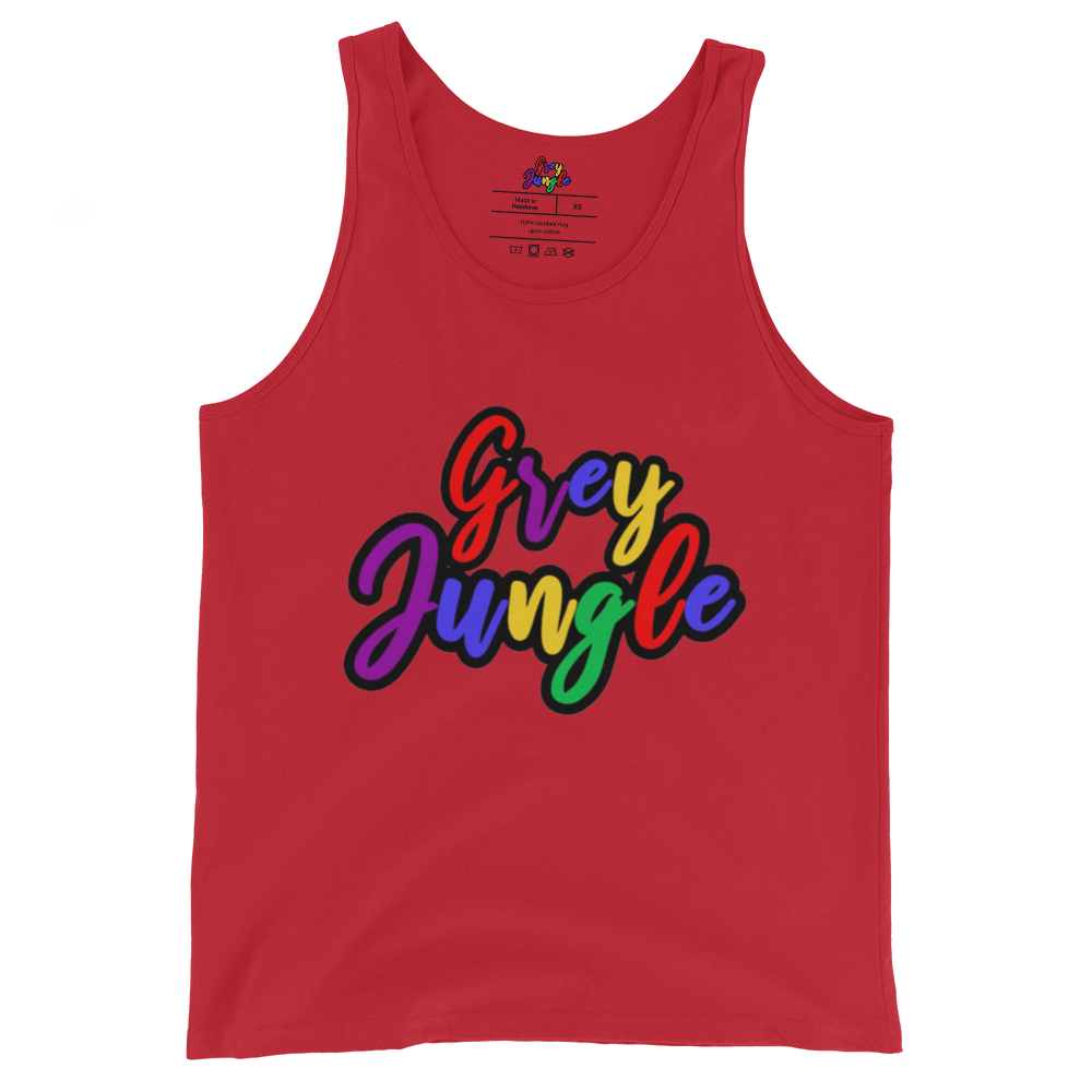 Tank | Word Logo | Red, Blue, White