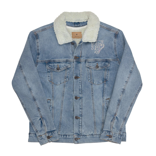 Light Blue Denim w/ Collar | White Embroidery